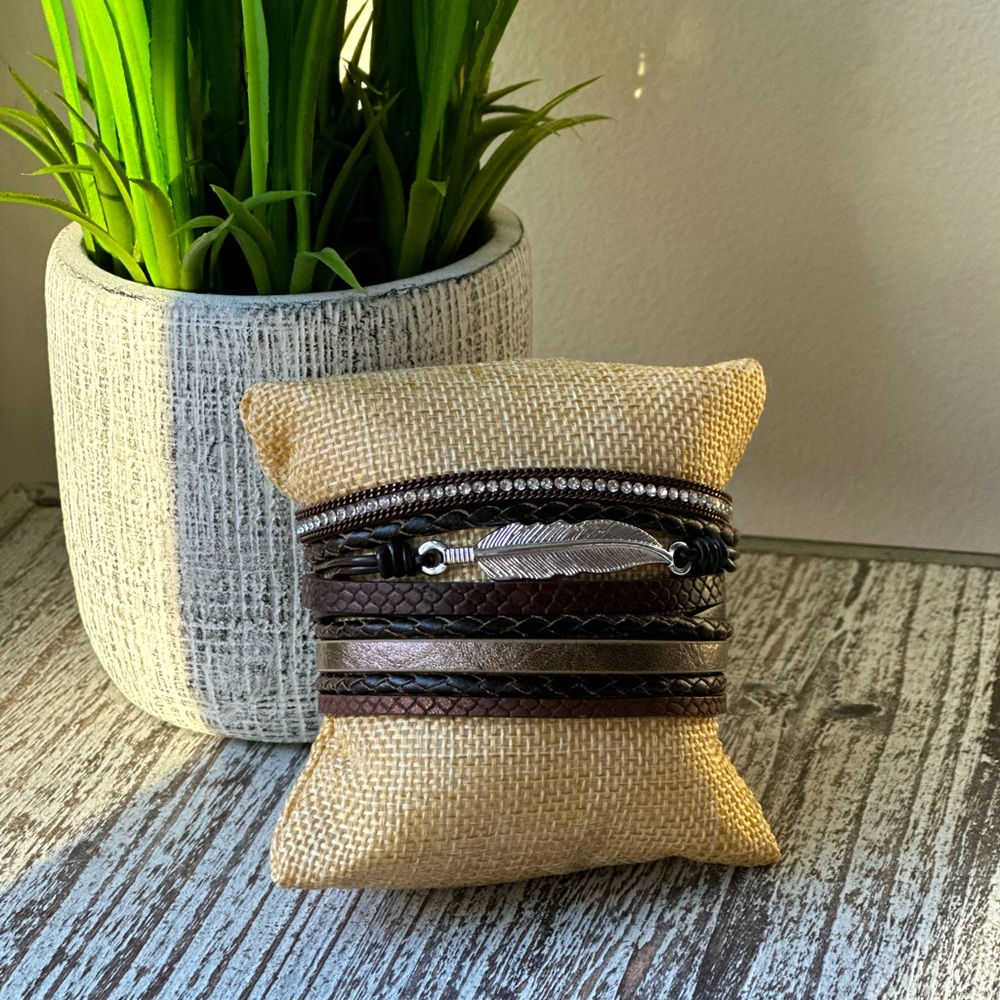 Vegan Leather Cuff Wrap Bracelet